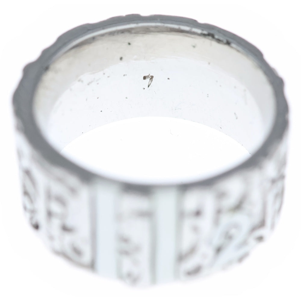 Christian Dior(クリスチャンディオール) 2 トロッター柄リング 指輪 シルバー/ホワイト