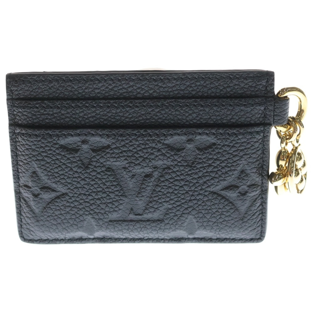 LOUIS VUITTON(ルイヴィトン) アンプラントポルトカルト LVチャーム カードケース ブラック レザー M82132 ICタイプ レディース