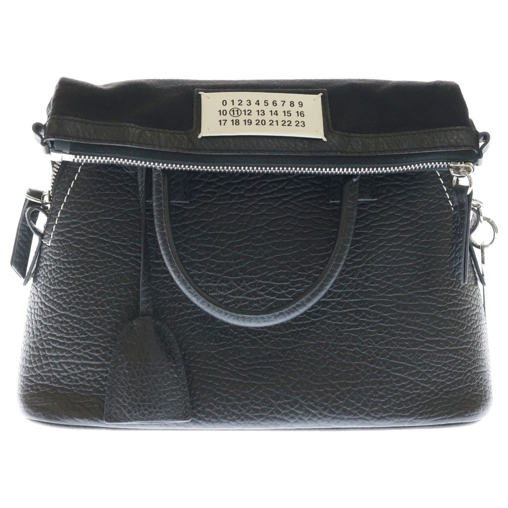 MM6 Maison Margiela(エムエムシックスメゾンマルジェラ) 5AC Miniミニ 2WAY レザーハンドバッグ ショルダーバッグ ブラック