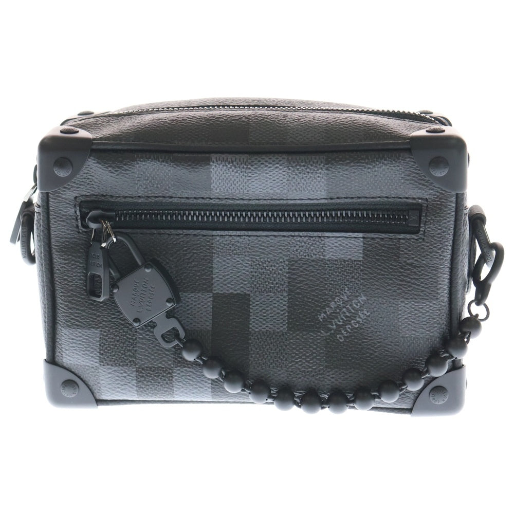 LOUIS VUITTON(ルイヴィトン) ダモフラージュ ミニソフトトランク ショルダーバッグ ポーチ ケース ブラック レザー×PVC M14922