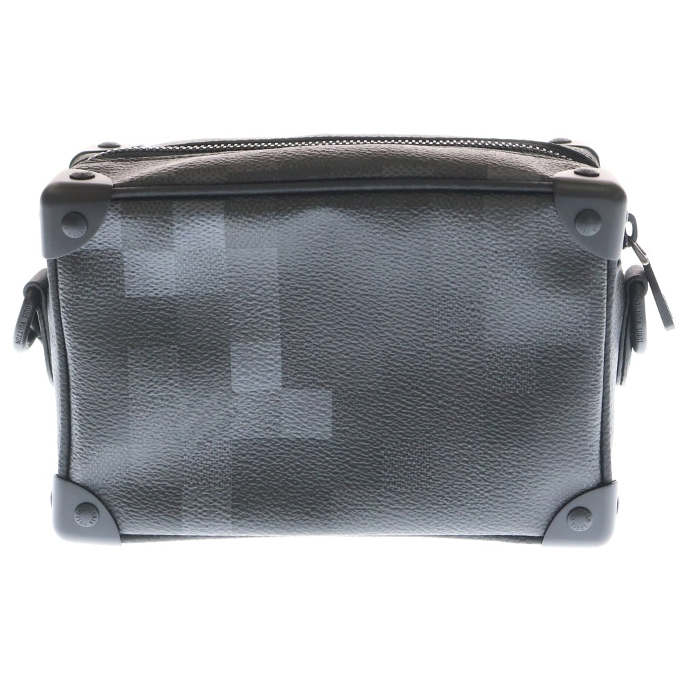 LOUIS VUITTON(ルイヴィトン) ダモフラージュ ミニソフトトランク ショルダーバッグ ポーチ ケース ブラック レザー×PVC M14922
