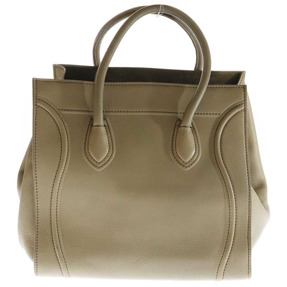CELINE(セリーヌ) ラゲージ ファントム ハンドバッグ トートバッグ ベージュ レザー レディース