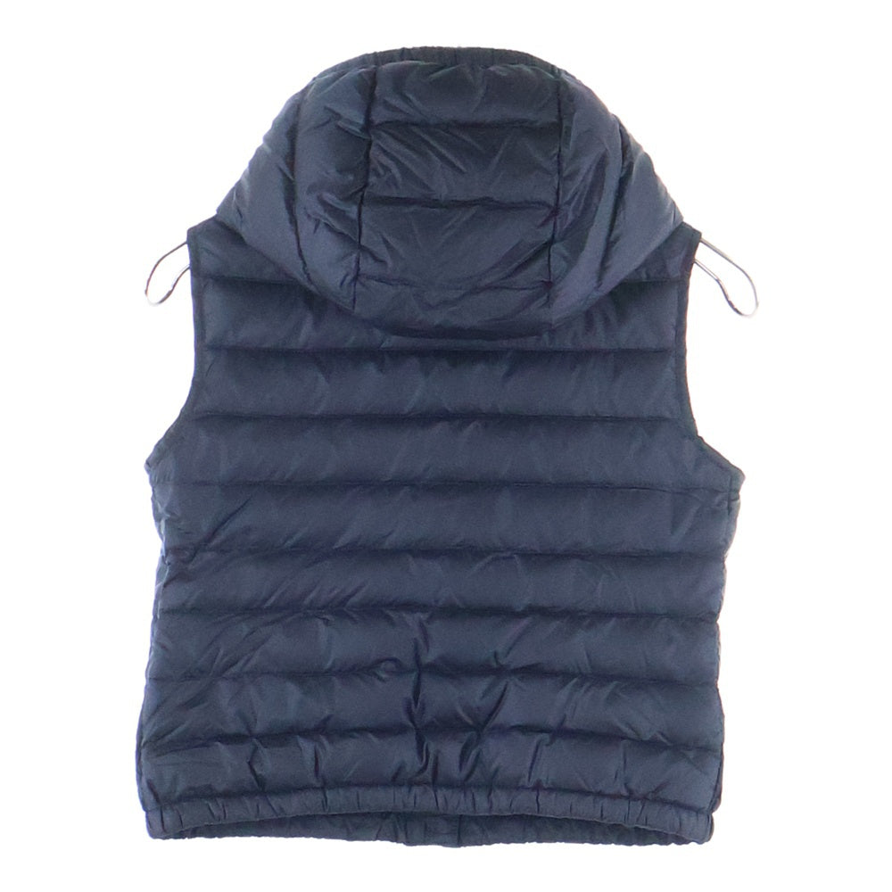 MONCLER(モンクレール) 22SS ESI ワッペンロゴ スパンコール フーデッド ジップアップ ダウンジャケット ネイビー キッズ J19541A00001 595FE