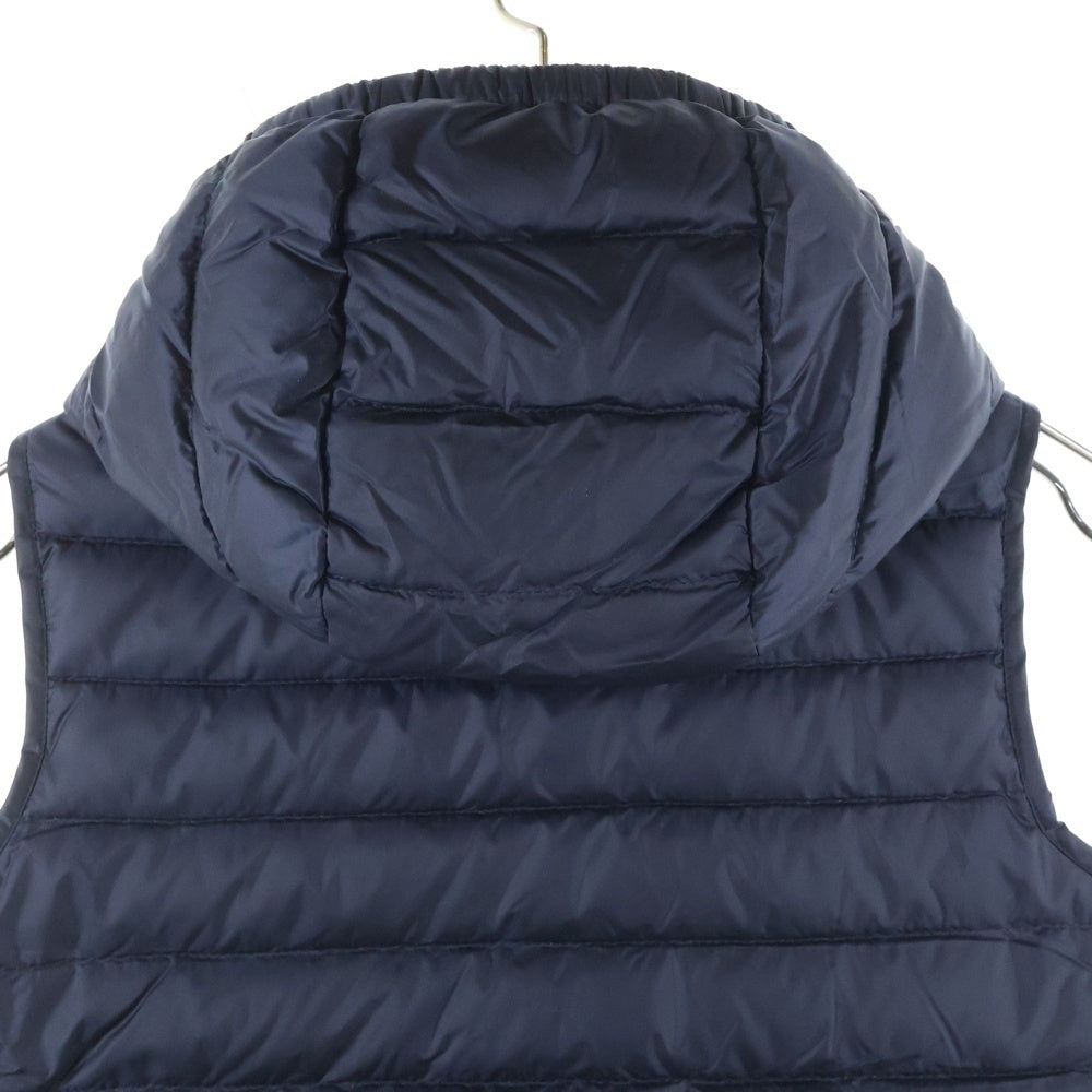 MONCLER(モンクレール) 22SS ESI ワッペンロゴ スパンコール フーデッド ジップアップ ダウンジャケット ネイビー キッズ J19541A00001 595FE