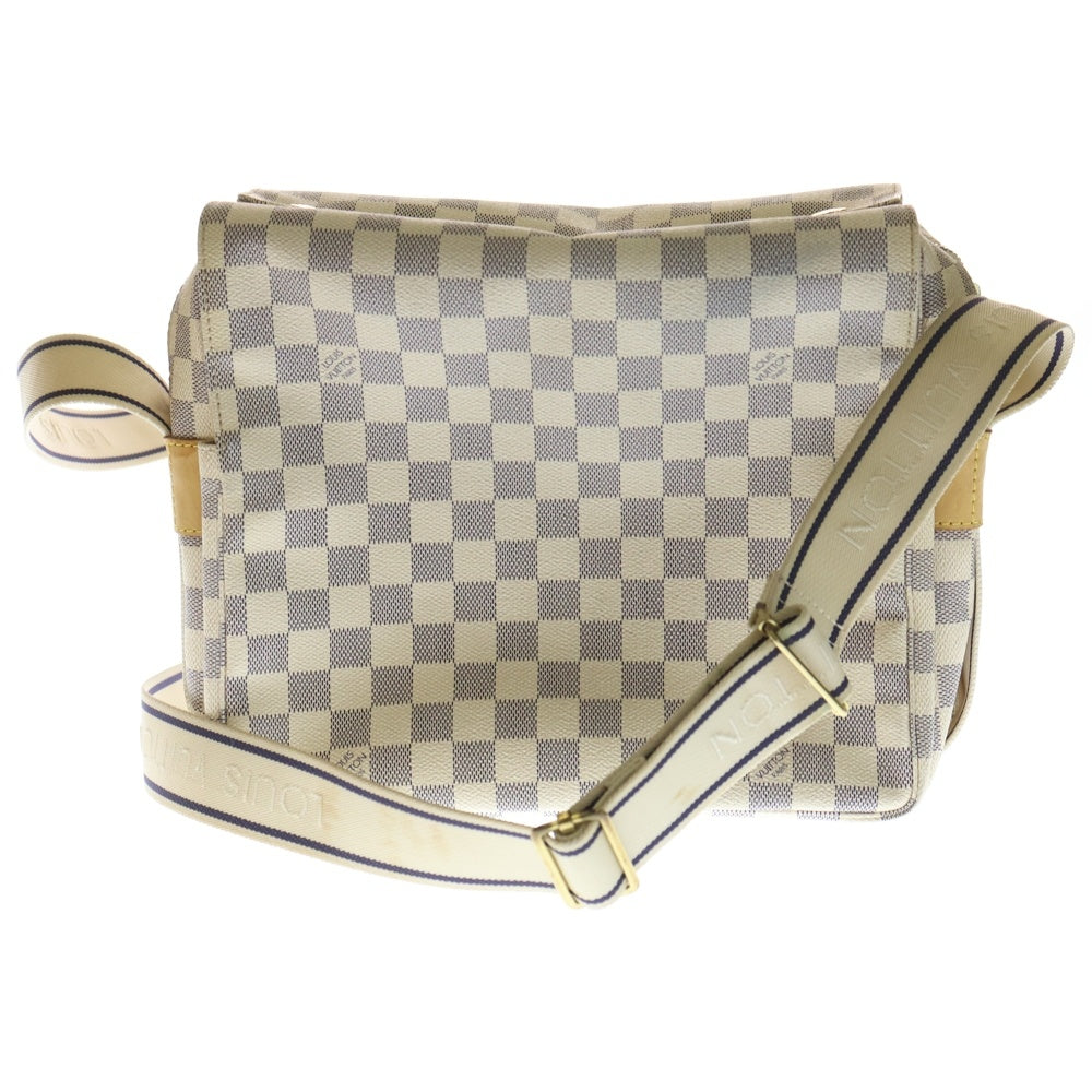 LOUIS VUITTON(ルイヴィトン) ダミエアズール ナヴィグリオ ショルダーバッグ ホワイト アイボリー N51189 ゴールド金具 レディース
