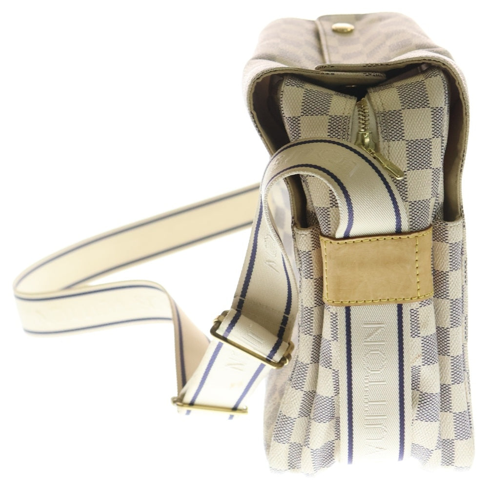 LOUIS VUITTON(ルイヴィトン) ダミエアズール ナヴィグリオ ショルダーバッグ ホワイト アイボリー N51189 ゴールド金具 レディース