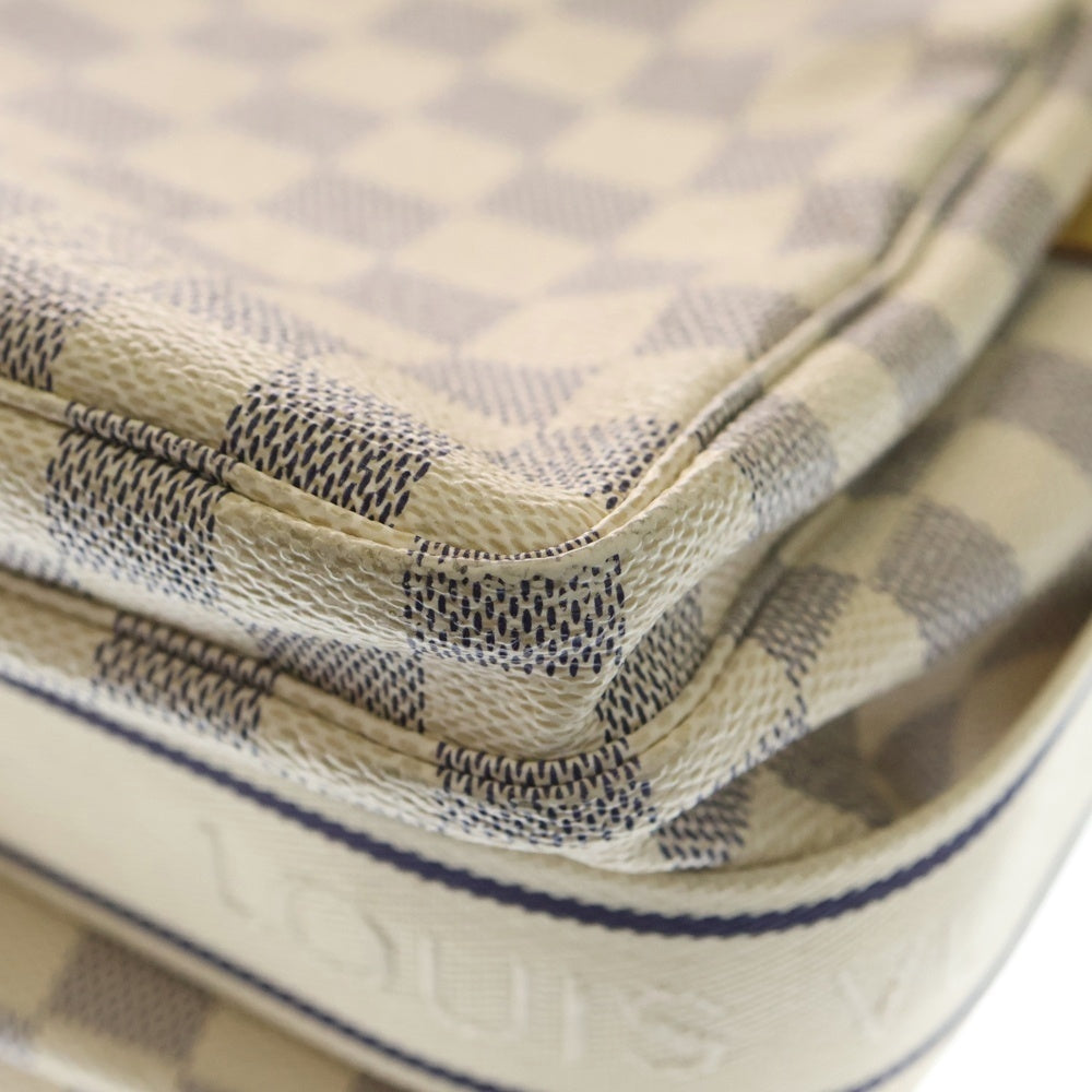 LOUIS VUITTON(ルイヴィトン) ダミエアズール ナヴィグリオ ショルダーバッグ ホワイト アイボリー N51189 ゴールド金具 レディース
