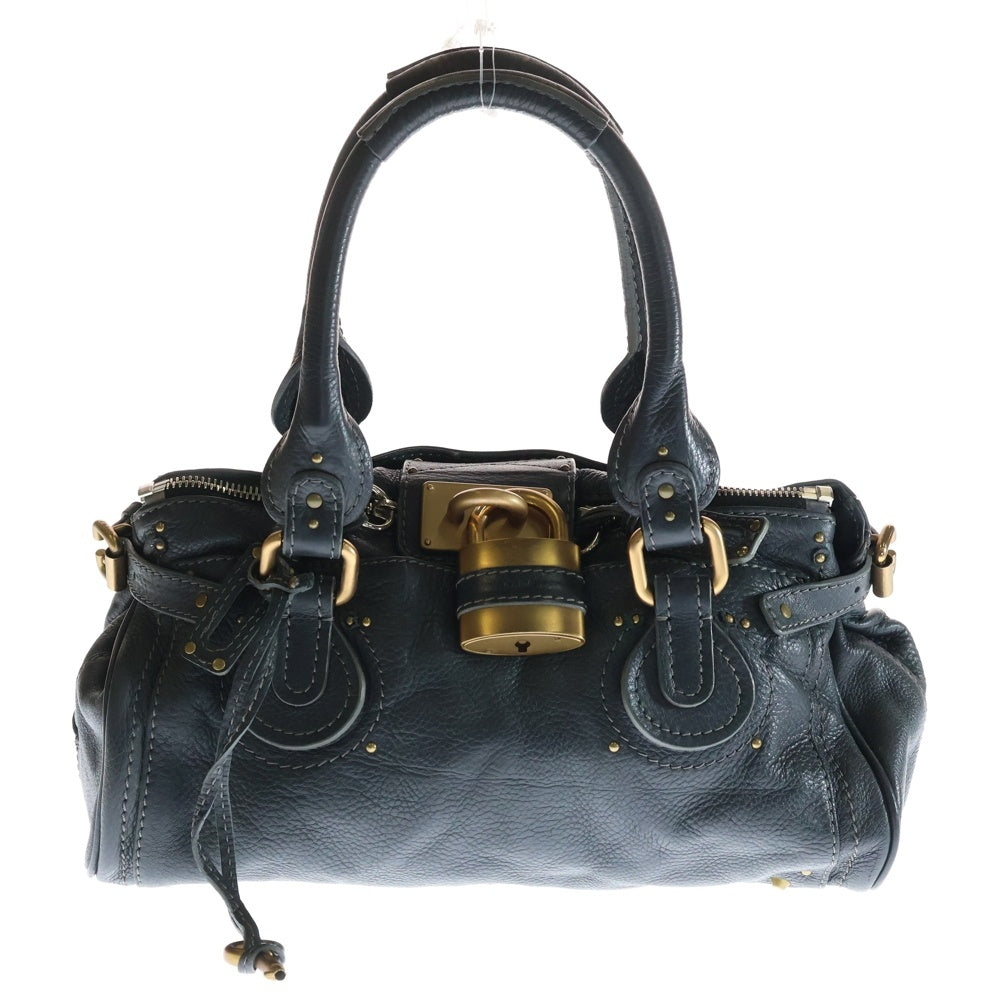 ⭐️良品⭐️クロエ パディントン ハンドバッグ カデナ／キー付き クロエ CHLOE ハンドバッグ パディントン 黒 ブラック ゴールド レザー