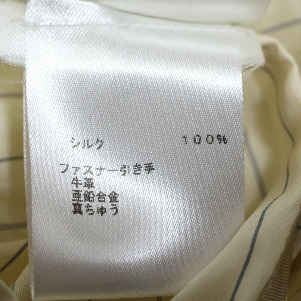 LOUIS VUITTON(ルイヴィトン) 23AW ストライプ総柄 モノグラム ジップアップ サイドスリット 長袖シャツ ブラウス イエロー レディース RW232W Z83 FPBL25