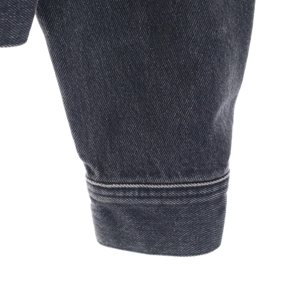 CELINE(セリーヌ) ロゴプリント フーディー ドッキング デニム トラッカージャケット ブラック 2Q472947F