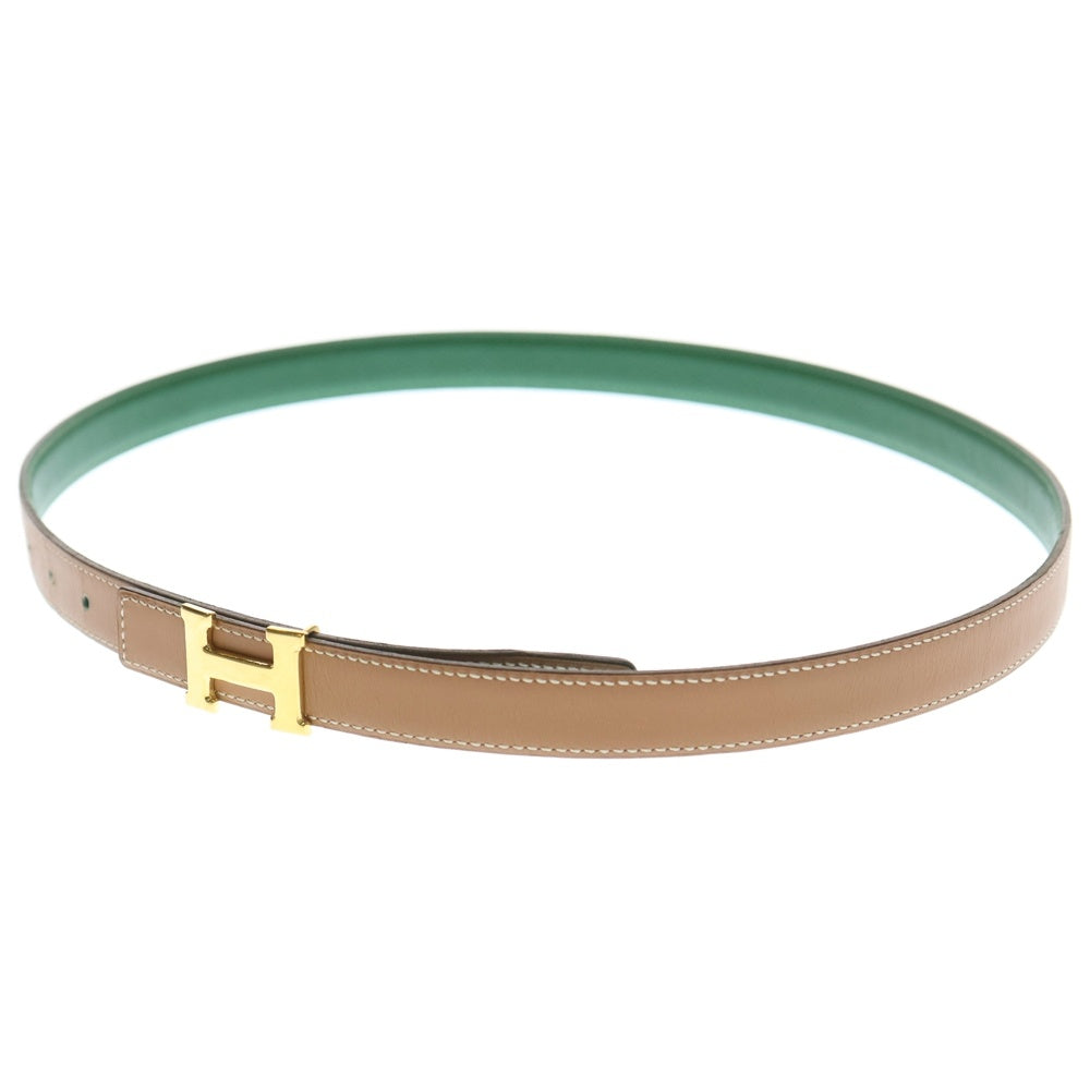 HERMES(エルメス) コンスタンス ナロー ベルト ゴールド×グリーン