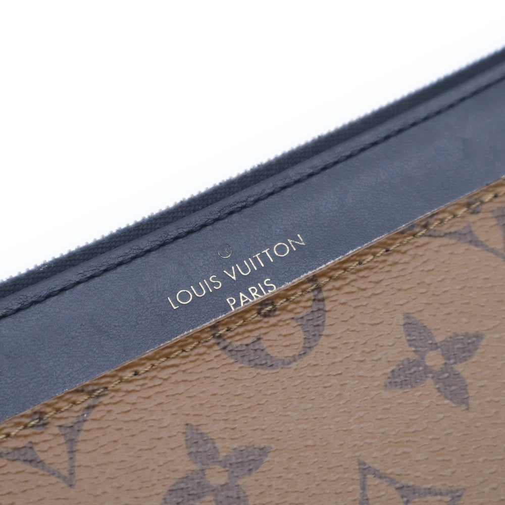 LOUIS VUITTON(ルイヴィトン) モノグラムリバース スリムパース カードケース 財布 ウォレット 小物入れ ブラウン×ブラック レザー×PVC M80390 ゴールド金具 レディース