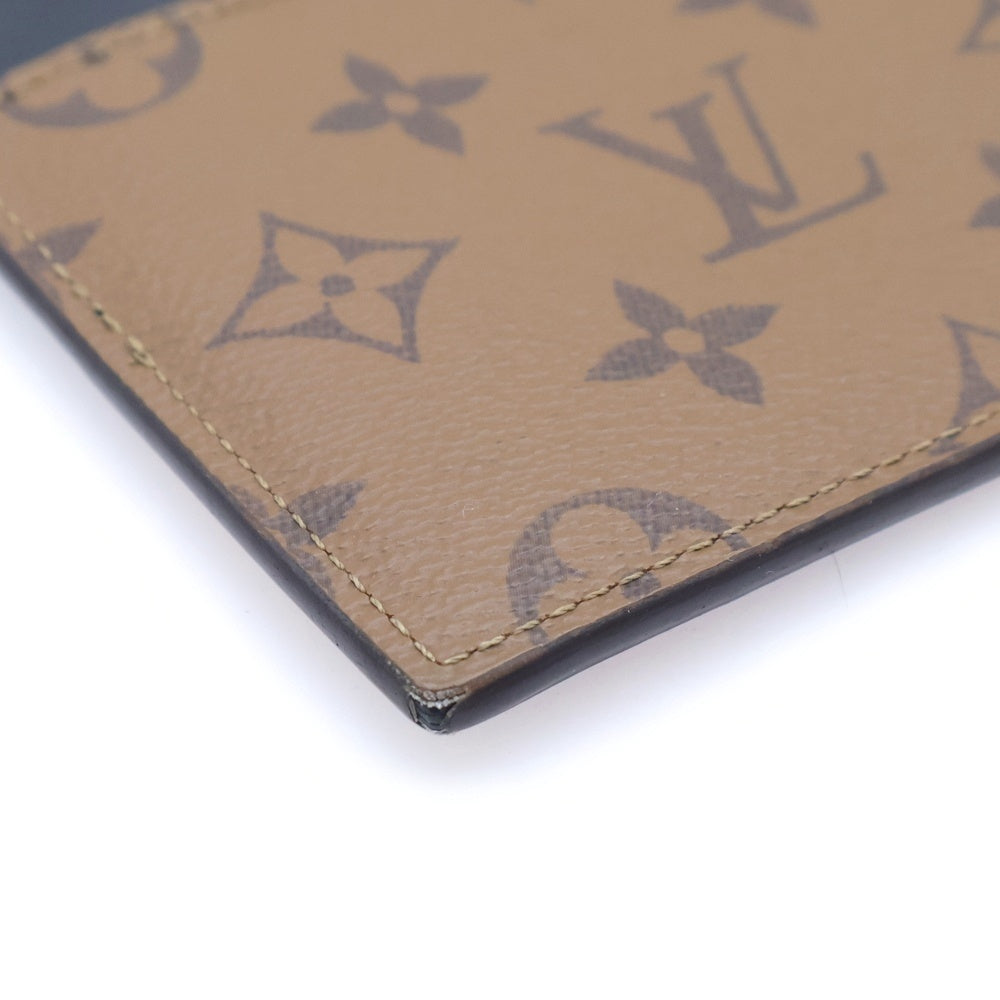 LOUIS VUITTON(ルイヴィトン) モノグラムリバース スリムパース カードケース 財布 ウォレット 小物入れ ブラウン×ブラック レザー×PVC M80390 ゴールド金具 レディース