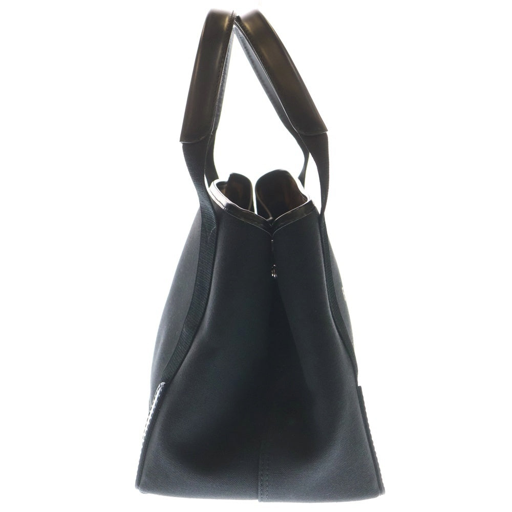 BALENCIAGA(バレンシアガ) ネイビーカバスS ハンドバッグ レオパード トートバッグ ブラック×ブラウン キャンバス×レザー 339933 レディース