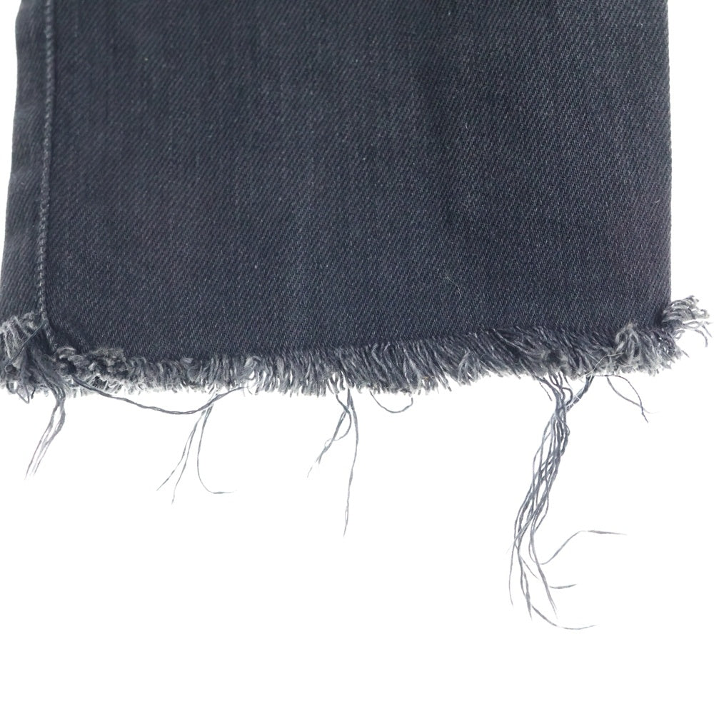 SAINT LAURENT PARIS(サンローランパリ) 16AW カットオフ ストレッチ スリムスキニー デニムパンツ ジーンズ ブラック 419849