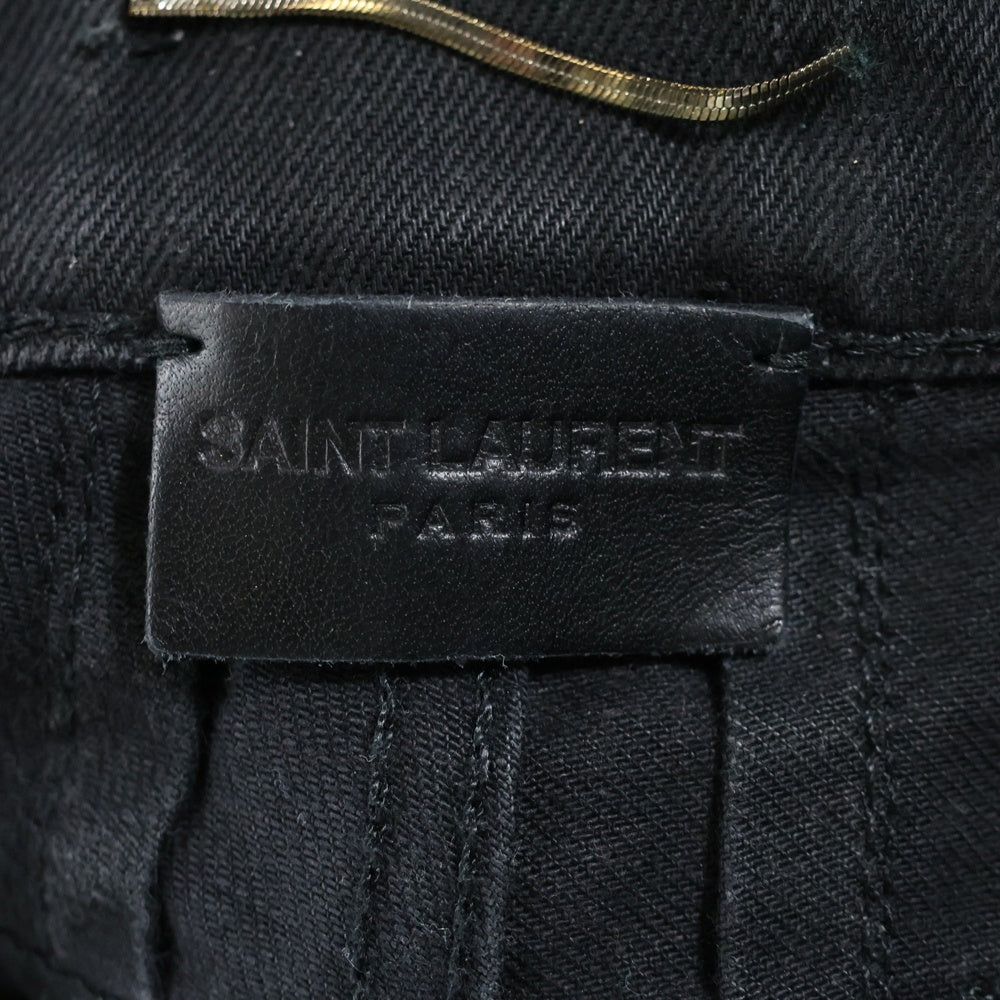 SAINT LAURENT PARIS(サンローランパリ) 16AW カットオフ ストレッチ スリムスキニー デニムパンツ ジーンズ ブラック 419849