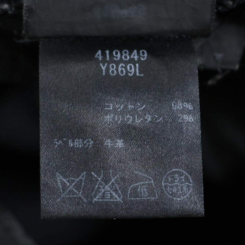 SAINT LAURENT PARIS(サンローランパリ) 16AW カットオフ ストレッチ スリムスキニー デニムパンツ ジーンズ ブラック 419849