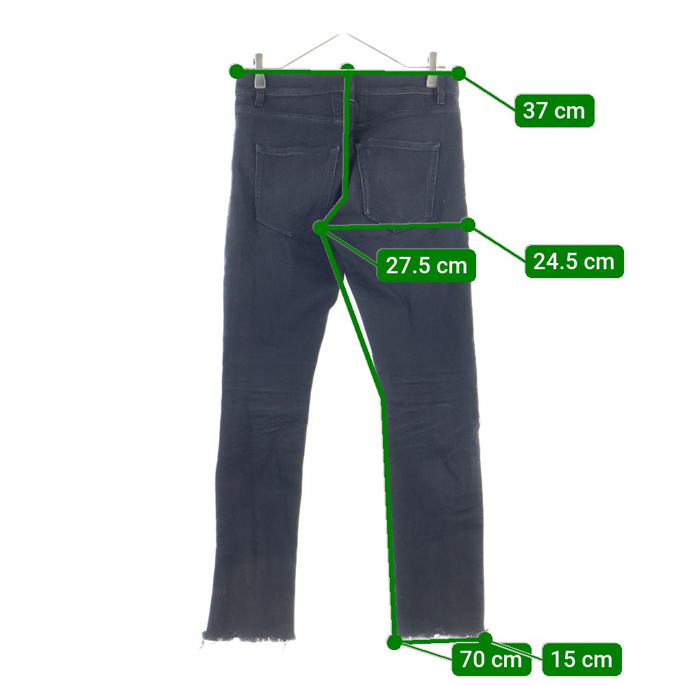 SAINT LAURENT PARIS(サンローランパリ) 16AW ダメージ加工 ニークラッシュ ストレッチ スリムスキニー デニムパンツ ジーンズ ブラック 441240