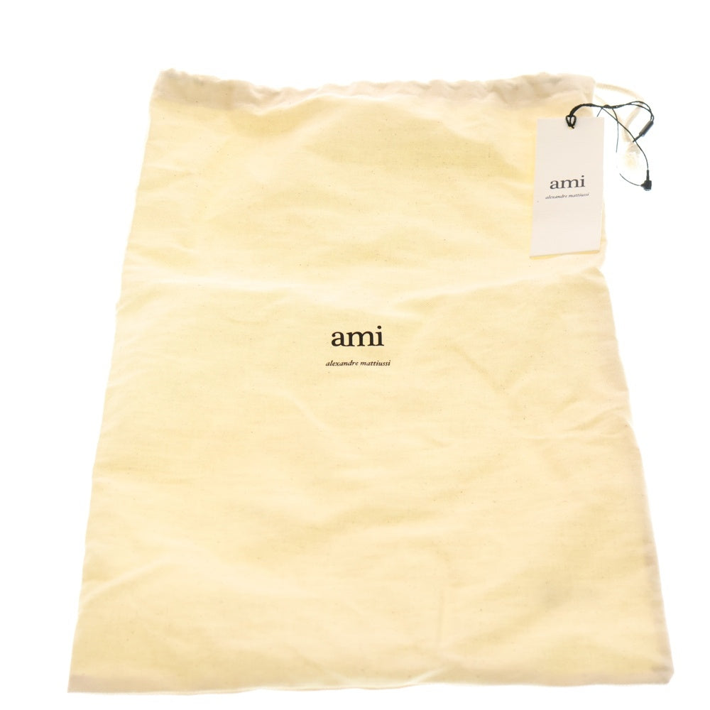 ami paris(アミパリス) Ami De Coeur アミ ドゥ クール ハートロゴ 刺繍 6パネル ベースボールキャップ 帽子 ベージュ BFUCP006.AW0041