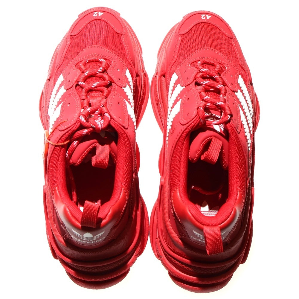 BALENCIAGA(バレンシアガ) ×adidas Triple S アディダス トリプルエス レースアップ ローカットシューズ スニーカー レッド 712821