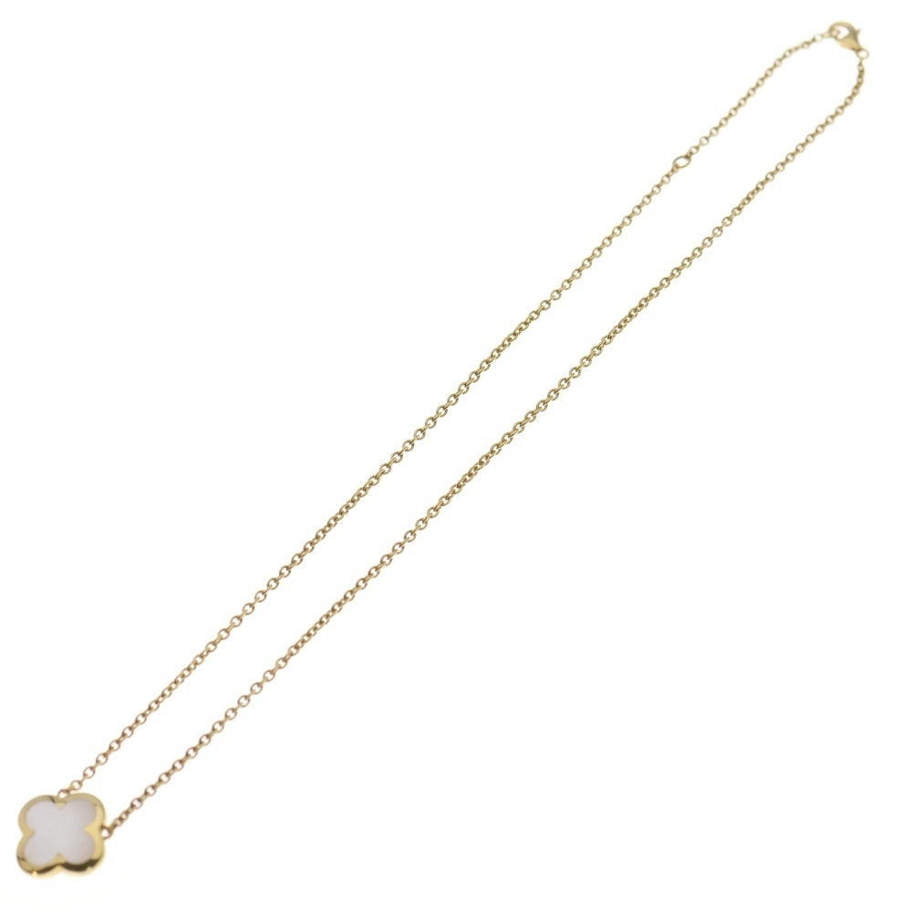 Van Cleef & Arpels(ヴァンクリーフアンドアーペル) ピュアアルハンブラ マザーオブパール ネックレス ペンダント Au750 K18 YG イエローゴールド レディース