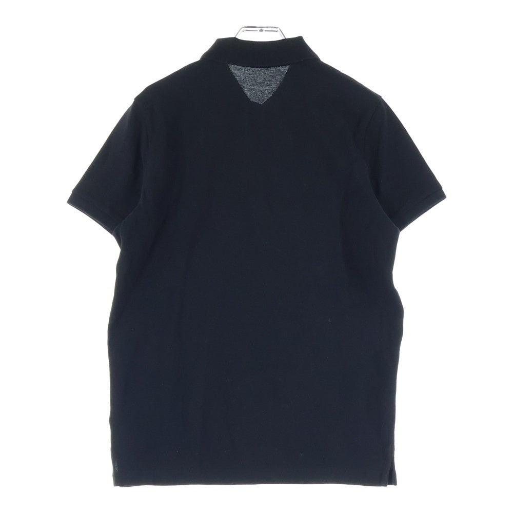MONCLER(モンクレール) 22AW ロゴ刺繍 鹿の子 コットン ニット 半袖ポロシャツ ブラック H20918A00015 84556 レディース