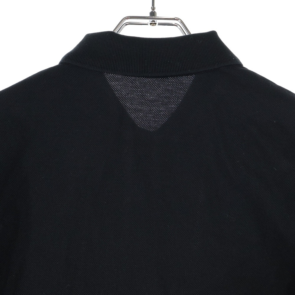 MONCLER(モンクレール) 22AW ロゴ刺繍 鹿の子 コットン ニット 半袖ポロシャツ ブラック H20918A00015 84556 レディース