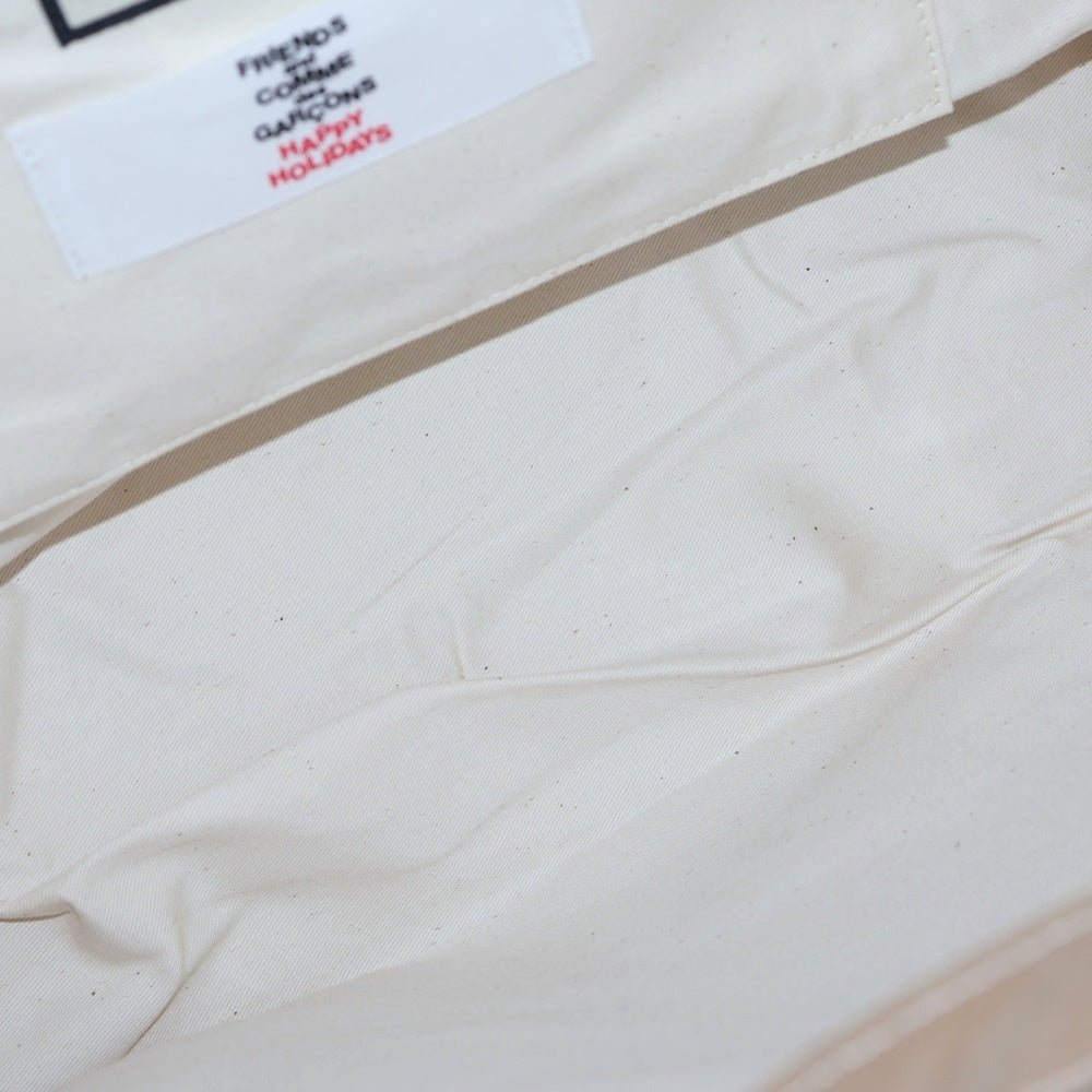 GUCCI(グッチ) 18AW ×COMME des GARCONS コムデギャルソン シェリーライン ロゴプリント PVC クラフト ハンド トートバッグ ブラウン OB-K 201