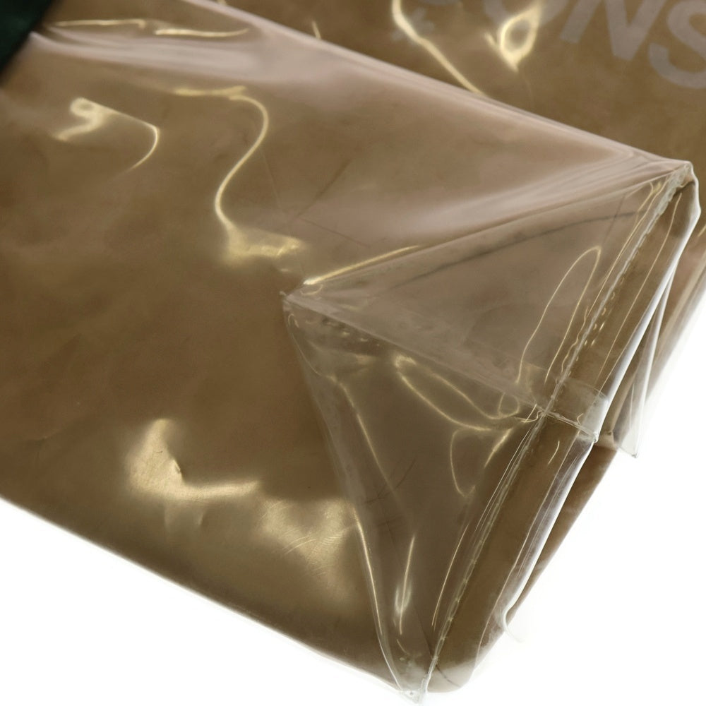 GUCCI(グッチ) 18AW ×COMME des GARCONS コムデギャルソン シェリーライン ロゴプリント PVC クラフト ハンド トートバッグ ブラウン OB-K 201