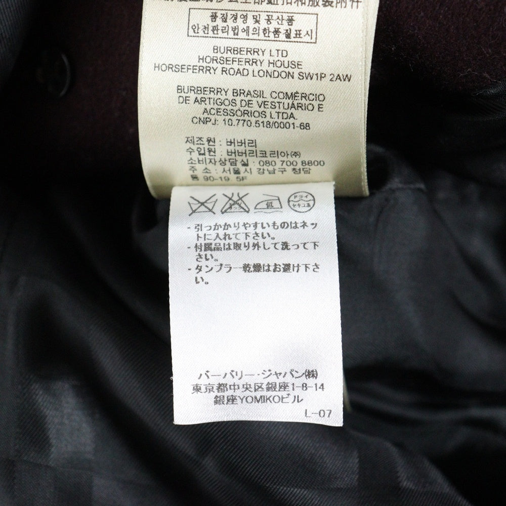BURBERRY PRORSUM(バーバリー プローサム) メルトンウール 4B チェスター ロング コート ボルドー レディース 4006070