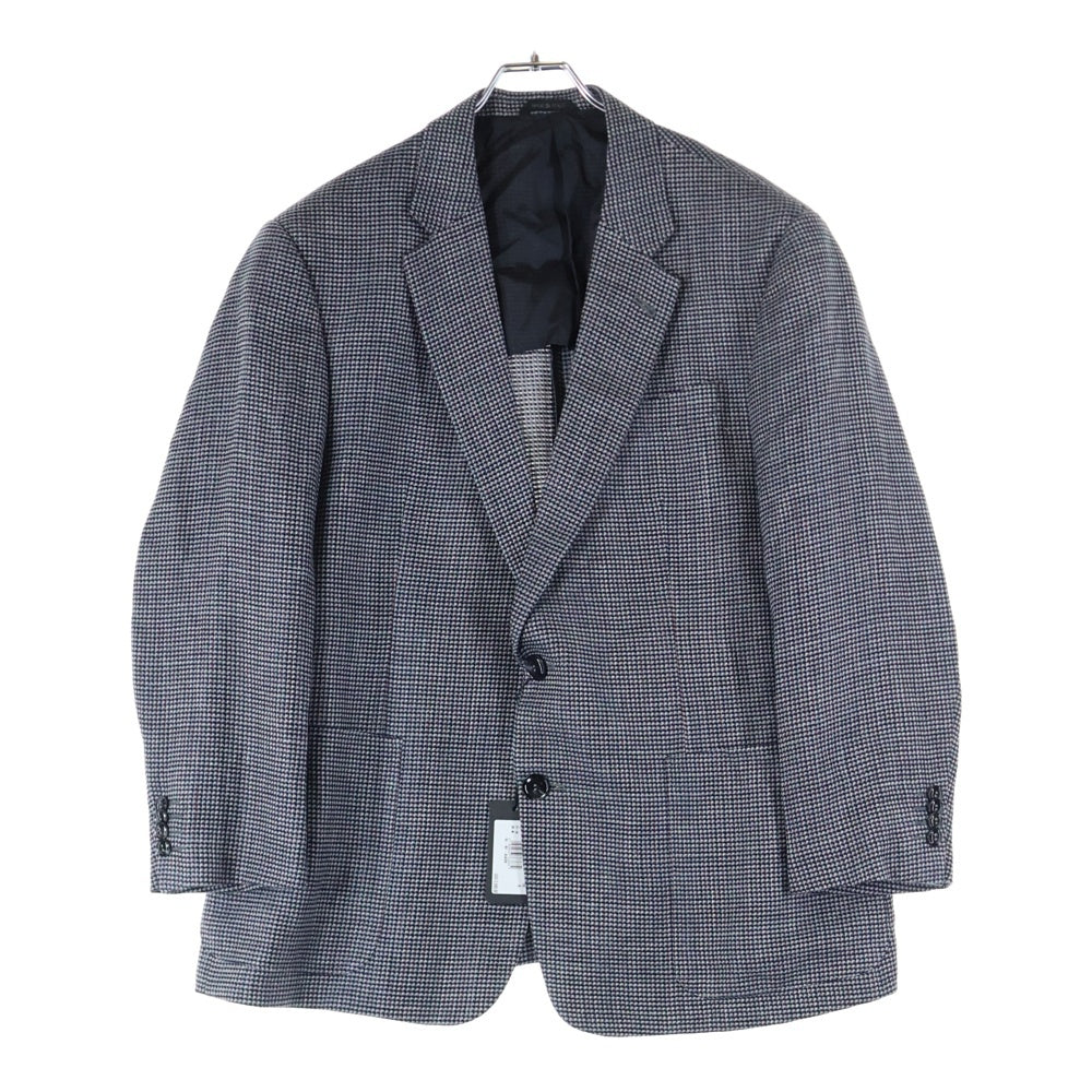 GIORGIO ARMANI(ジョルジオアルマーニ) 総柄 ワッフル生地 シルク混ウール 2B テーラードジャケット グレー 0WGGG0J0 T02JM