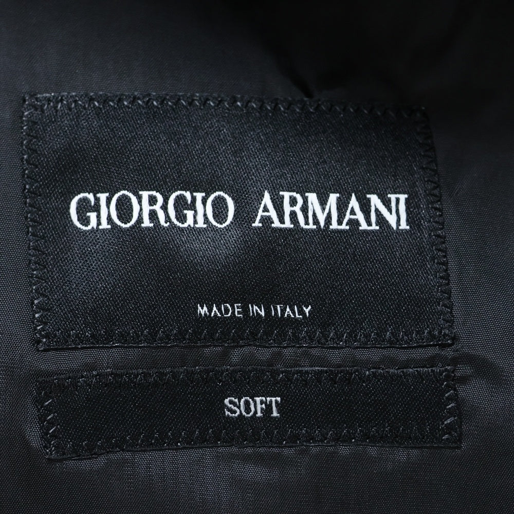 GIORGIO ARMANI(ジョルジオアルマーニ) 総柄 ワッフル生地 シルク混ウール 2B テーラードジャケット グレー 0WGGG0J0 T02JM