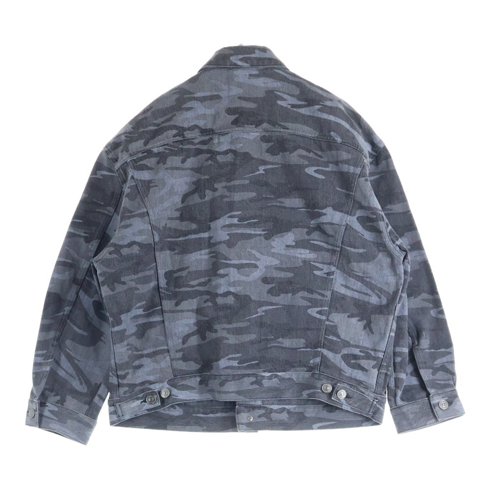 BALENCIAGA(バレンシアガ) 20AW LARGE CAMO PRINT DENIM JACKET ラージカモフラプリントデニムジャケット グレー 620731 TJW55
