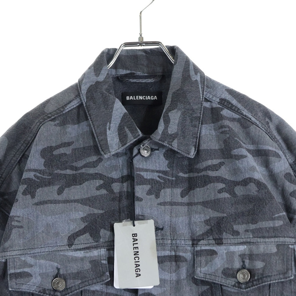 BALENCIAGA(バレンシアガ) 20AW LARGE CAMO PRINT DENIM JACKET ラージカモフラプリントデニムジャケット グレー 620731 TJW55