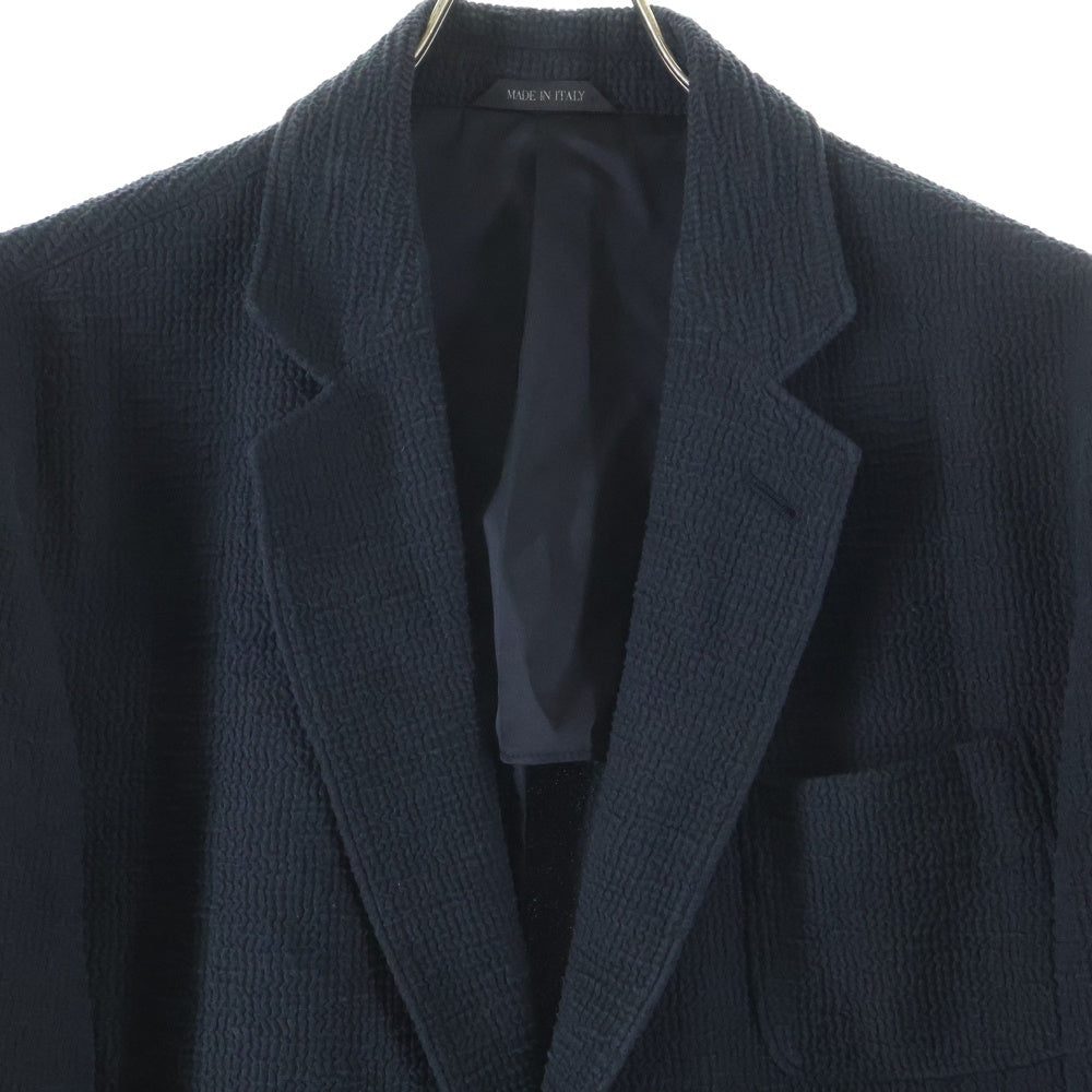 GIORGIO ARMANI(ジョルジオアルマーニ) アプトンライン シアサッカー コットン 1B テーラードジャケット ネイビー 8WGGG02B T0110