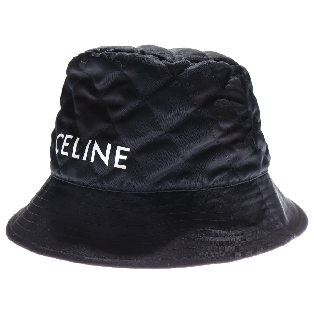 CELINE(セリーヌ) ロゴキルティングバケットハット 帽子 ブラック