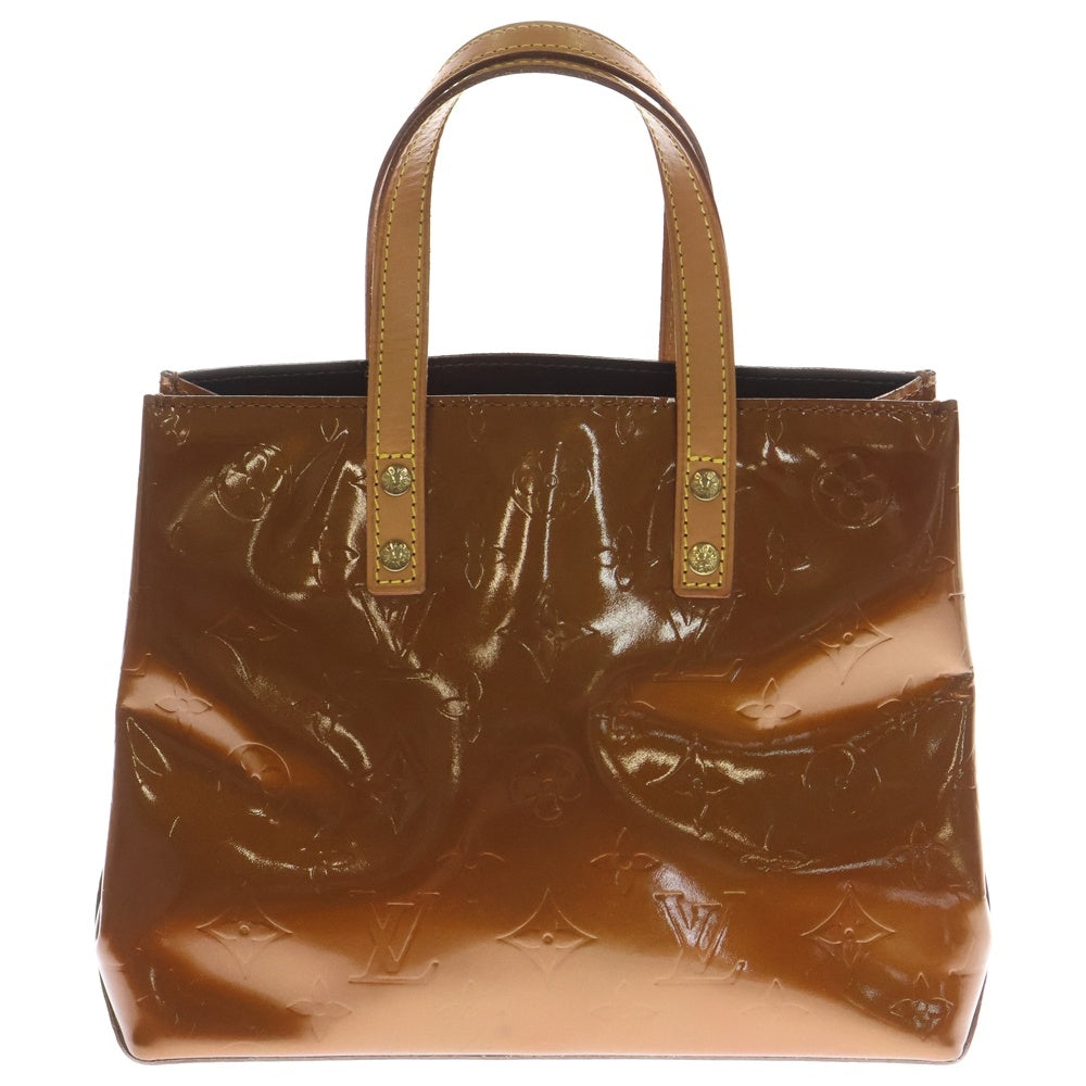 LOUIS VUITTON(ルイヴィトン) ヴェルニ リードPM ハンドバッグ ミニトートバッグ メタリックブラウン ブロンズ レザー×パテント M91146 ゴールド金具 レディース