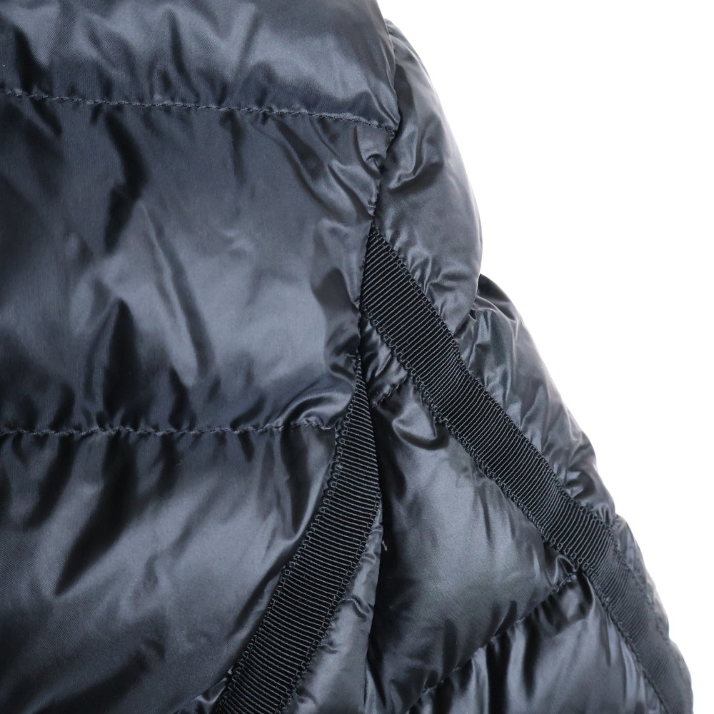 MONCLER(モンクレール) 16AW HERMINE エルミンヌ ワッペンロゴ フーデッド ジップアップ ダウン ロング ジャケット コート ブラック レディース B20934930005 53048