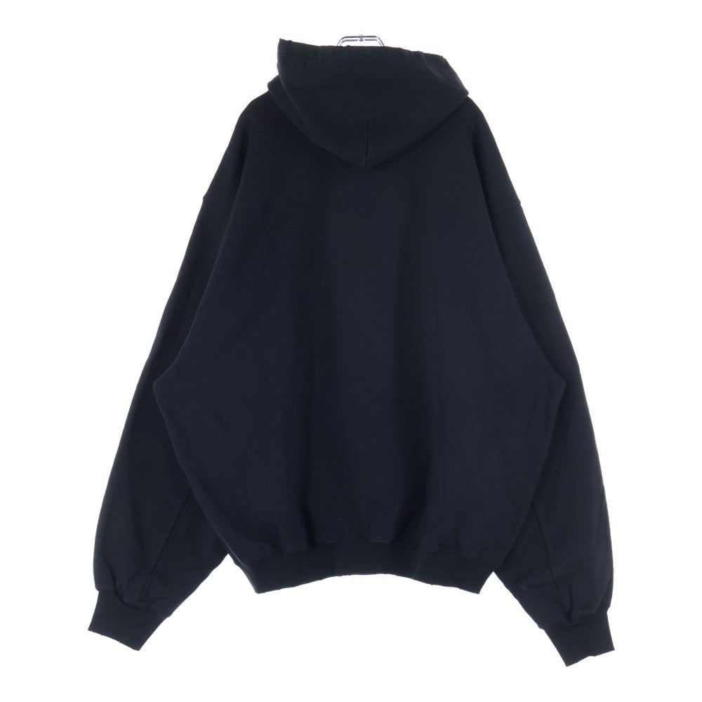 BALENCIAGA(バレンシアガ) 22AW Destroyed Logo Print Hoodie デストロイ ロゴプリント プルオーバースウェットパーカー フーディー ブラック 729361