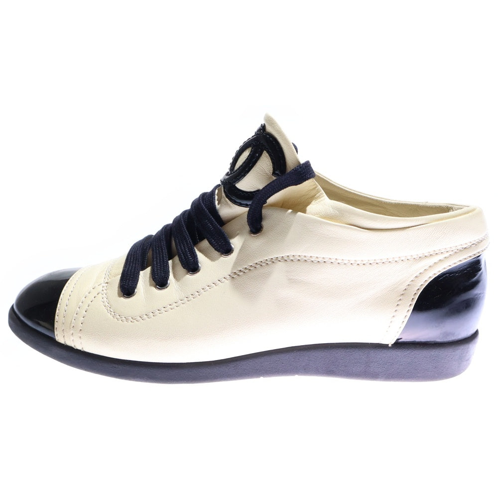 CHANEL(シャネル) ココマーク パテント コンビレザー レースアップ