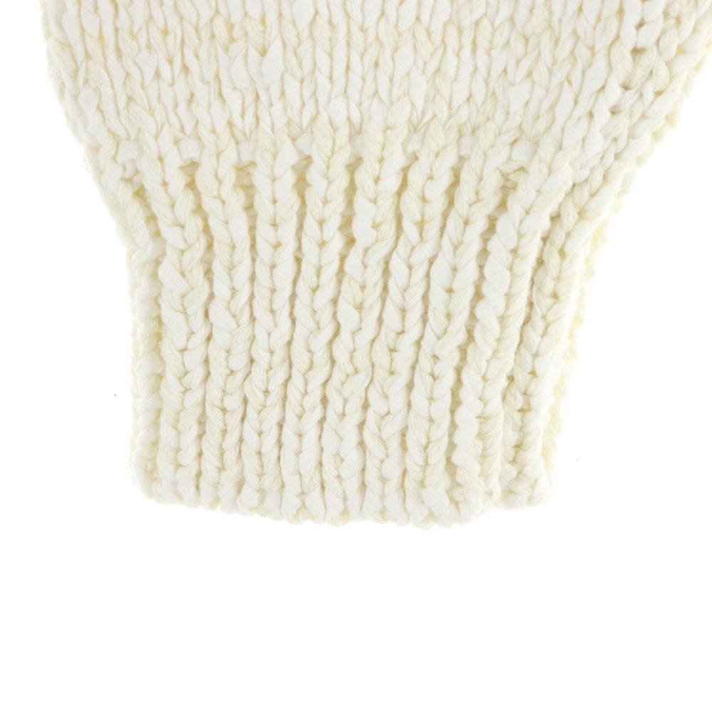 BOTTEGA VENETA(ボッテガヴェネタ) チェーン装飾 ラウンドネック コットン プルオーバー 長袖ニット ロング ワンピース ホワイト レディース 628712 VKWB0