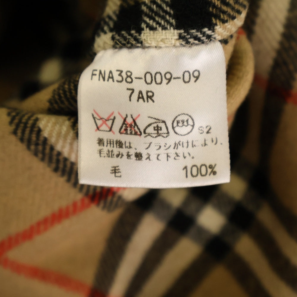 BURBERRYS(バーバリーズ) 裏地ノバチェック総柄 ゴールドボタン ウール ダブルブレスト ラグランスリーブ ステンカラーコート ブラック レディース FNA38-009-09