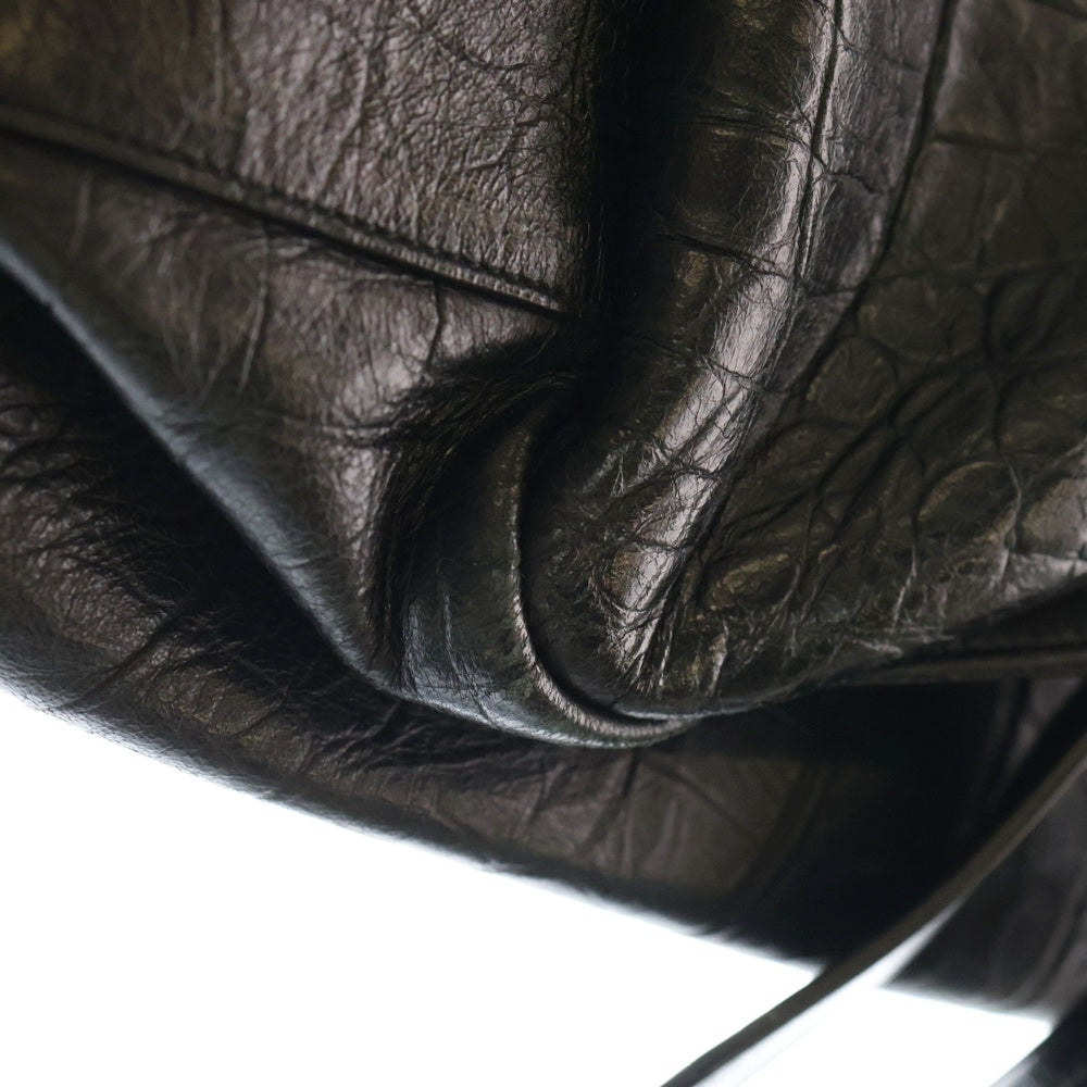 SAINT LAURENT PARIS(サンローランパリ) バックパック リュック クロコ型押し ブラック レザー 415195 レディース