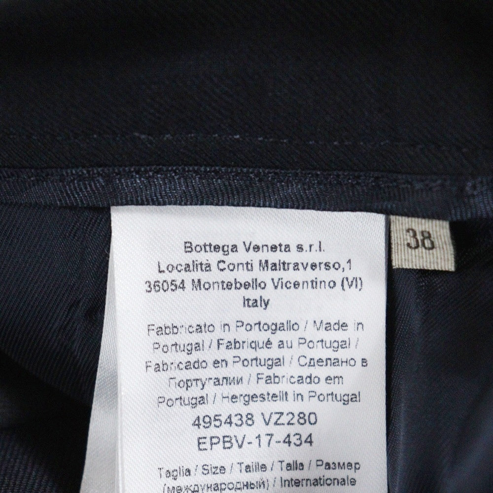 BOTTEGA VENETA(ボッテガヴェネタ) ウール ノータック スラックスパンツ ネイビー レディース EPBV-17-434
