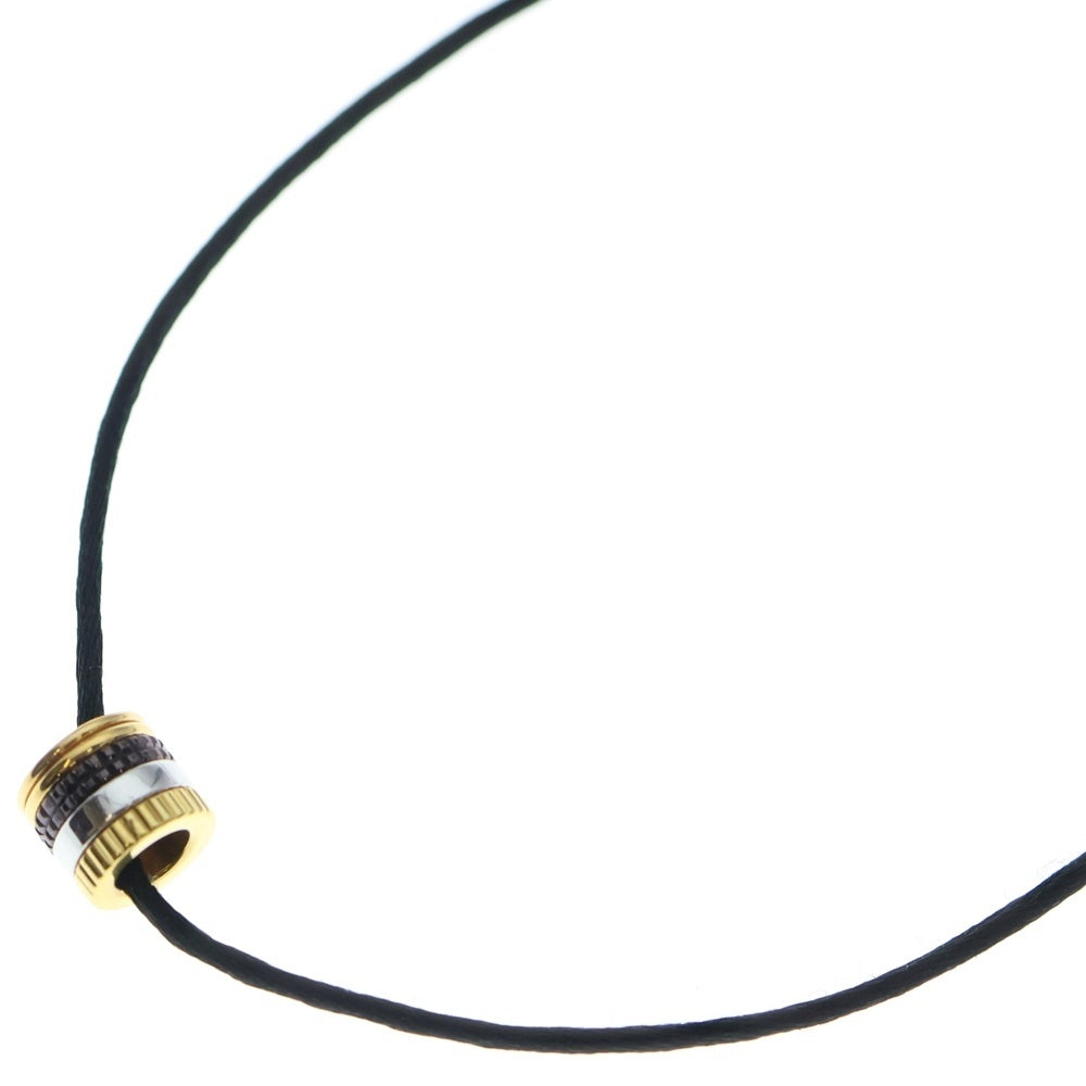 BOUCHERON(ブシュロン) キャトル ブラック シルクコード ネックレス K18 Au750 YG/WG/PG ゴールド レディース