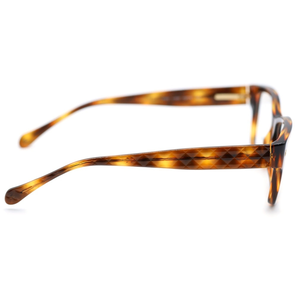 CHANEL(シャネル) ココマーク マトラッセテンプル ウェリントンフレーム クリアレンズ メガネ 眼鏡 アイウェア ブラウン 3135 c.502※度有り