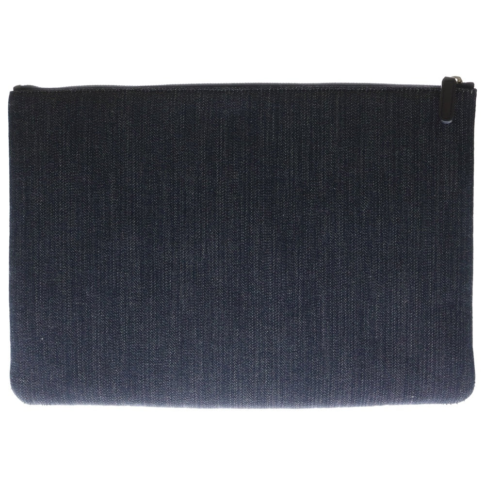 CHANEL(シャネル) ドーヴィル ココマーク ロゴジャガード デニム クラッチ セカンドバッグ インディゴ 21番台