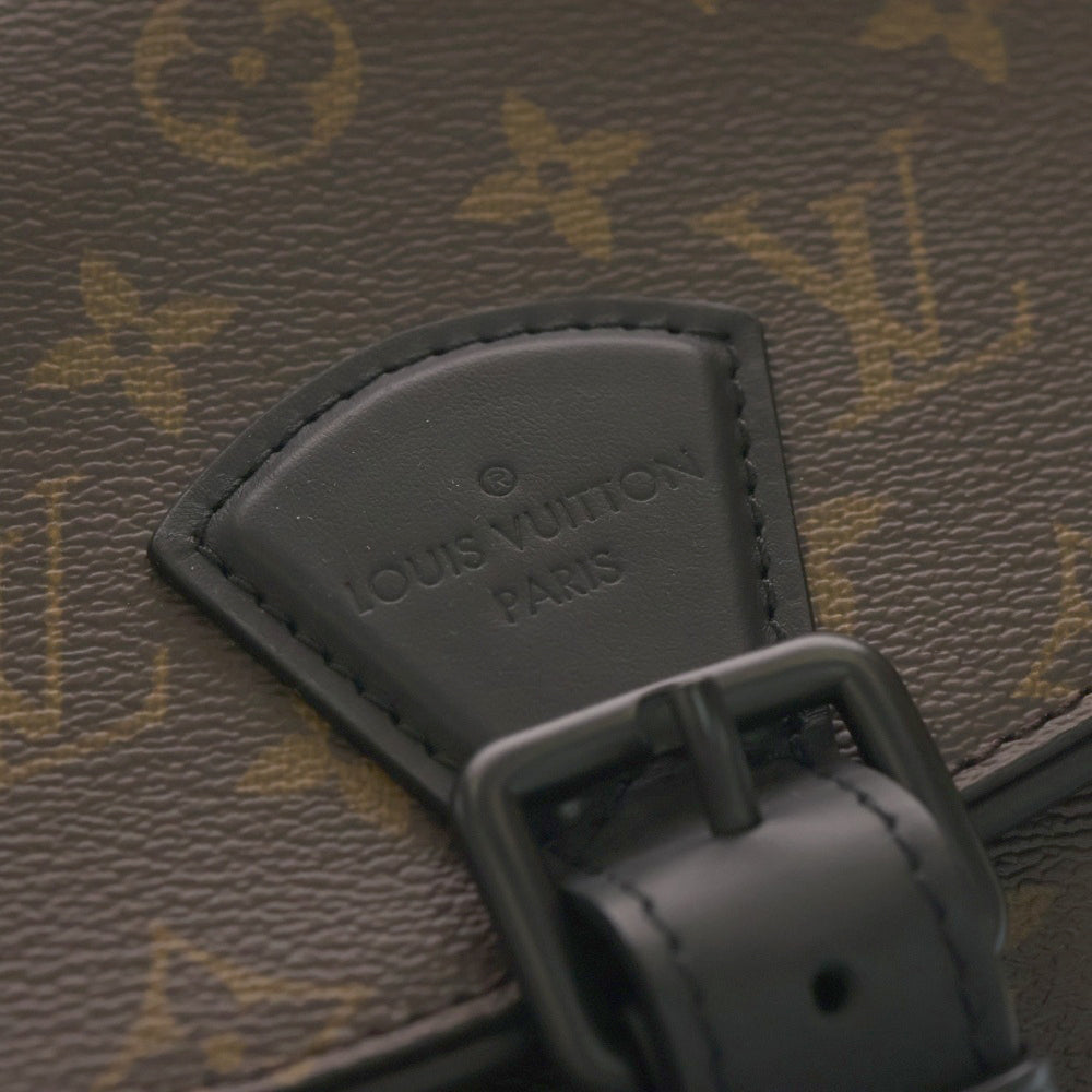 LOUIS VUITTON(ルイヴィトン) モノグラムマカサー モンスリメッセンジャーPM ブラウン PVCレザー ショルダーバッグ RFID M47060 レディース