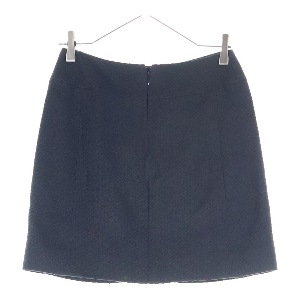 CHANEL(シャネル) 07P スプリングコレクション ココマークロゴプレート コットンレーヨン タイトミニスカート ブラック レディース P30568V20732