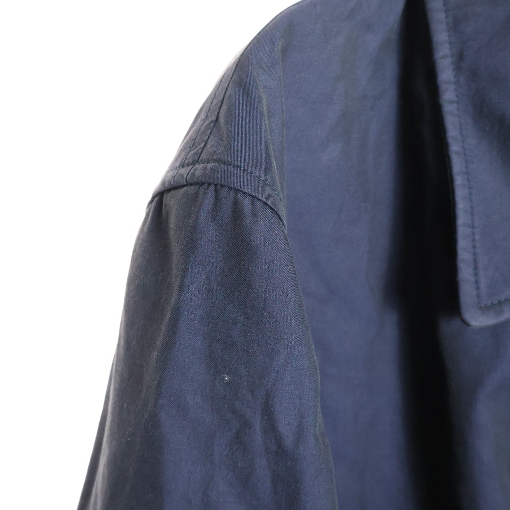 BURBERRY LONDON(バーバリーロンドン) 裏地ノバチェック総柄 コットン ステンカラー ロング コート ネイビー